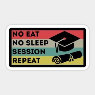 Student session college university teacher funny humor meme Sticker